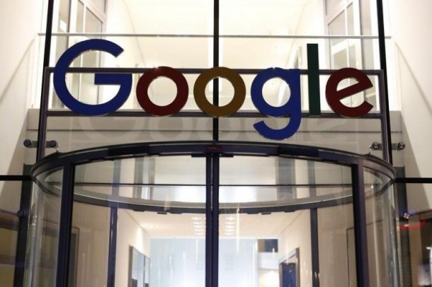 The Google logo adrons the entrance of Google Germany headquarters in Hamburg, Germany July 11, 2016.  REUTERS/Morris Mac Matzen